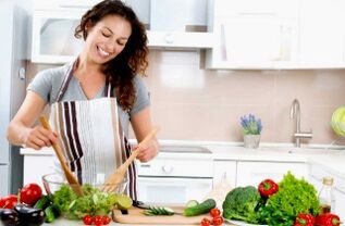 Fresh vegetables in the diet for weight loss